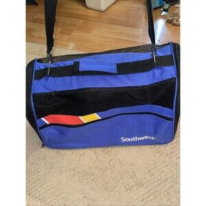 Southwest Airlines PET CARRIER Small Carry-On Bag Travel Ventilated Mesh Dog Cat